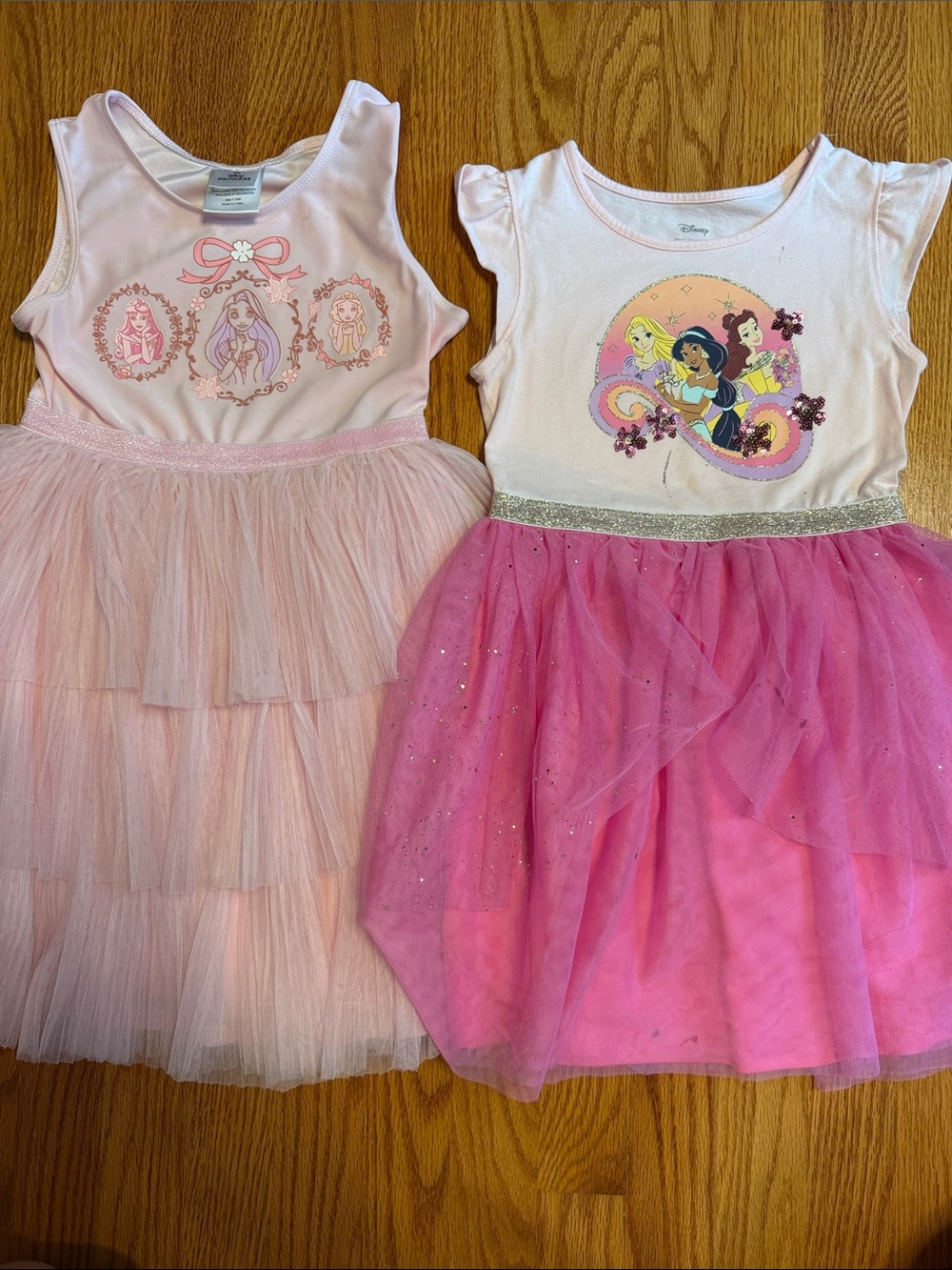 Disney Pink Princess Tulle Dress Set - Light Pink & Bright Pink
